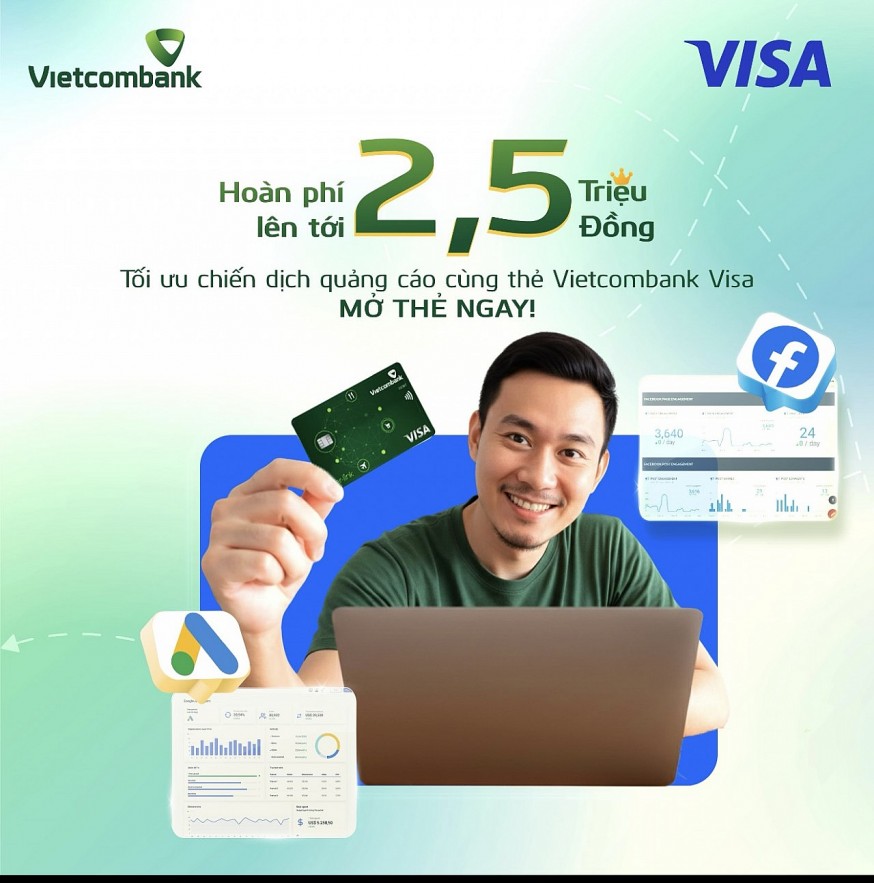 undefined Chạy Ads Không Lo Phí “Chát”: Vietcombank đồng hành cộng đồng marketing, quảng cáo mùa cao điểm