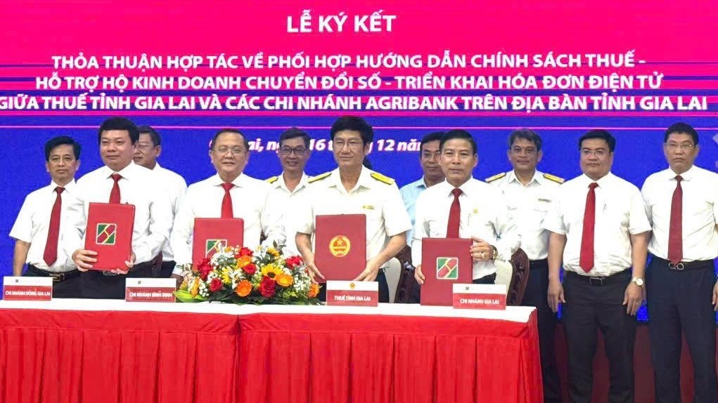 Thuế tỉnh Gia Lai hợp tác với Ngân hàng Agribank hỗ trợ hộ kinh doanh trong kê khai thuế