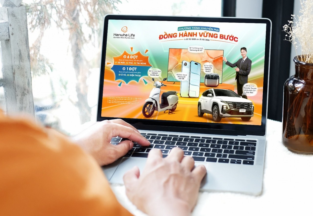 Hanwha Life tổ chức quay số trúng thưởng đợt 2 chương trình khuyến mại “Đồng hành vững bước”