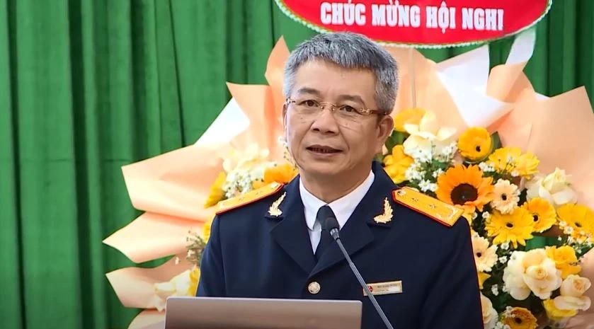 Cục trưởng Cục thuế Mai Xuân Thành phát biểu chỉ đạo tại hội nghị.