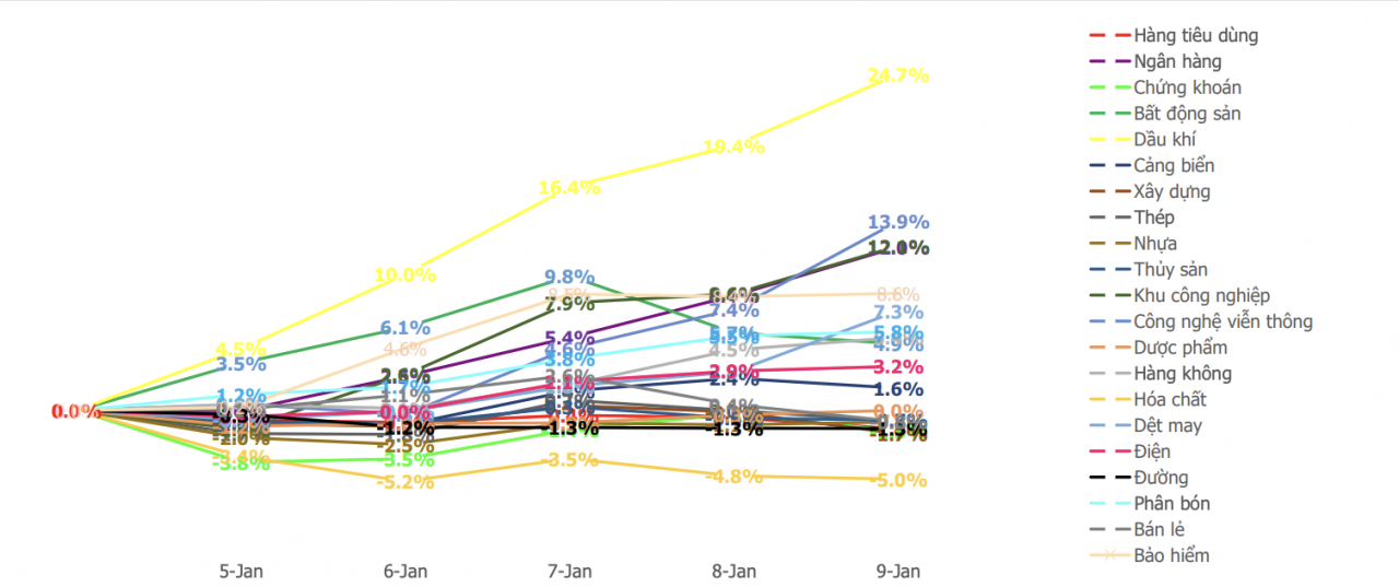 Chứng khoán tuần 12/1 - 18/1: Dòng tiền trở lại, tâm điểm cổ phiếu doanh nghiệp nhà nước