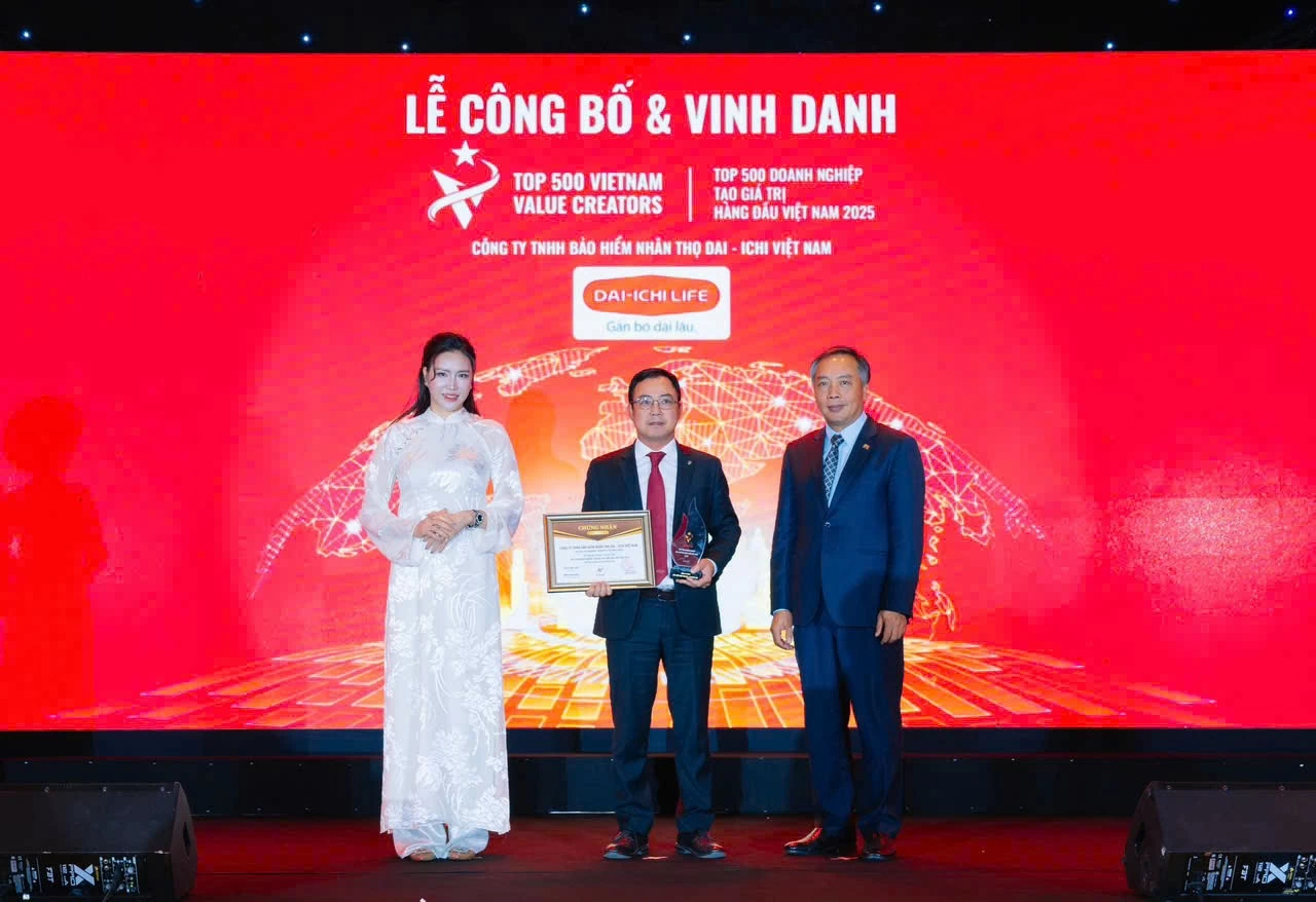 Dai-ichi Life Việt Nam vinh dự xếp hạng 50 trong “Top 500 Doanh nghiệp tạo giá trị hàng đầu Việt Nam năm 2025” Dai-ichi Life Việt Nam vinh dự xếp hạng 50 trong “Top 500 Doanh nghiệp tạo giá trị hàng đầu Việt Nam năm 2025”