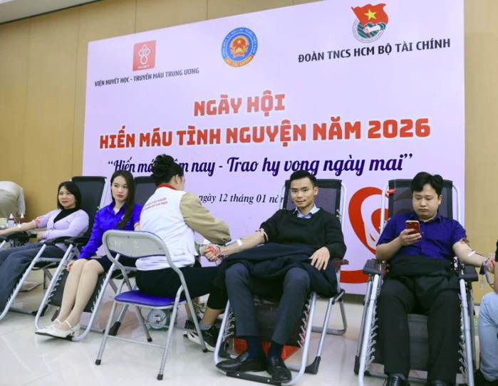 Tuổi trẻ ngành Tài chính chung tay hiến máu vì cộng đồng năm 2026 Tuổi trẻ ngành Tài chính chung tay hiến máu vì cộng đồng năm 2026