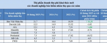 Thị phần doanh nghiệp bảo hiểm nhân thọ biến động mạnh trong giai đoạn tái cấu trúc