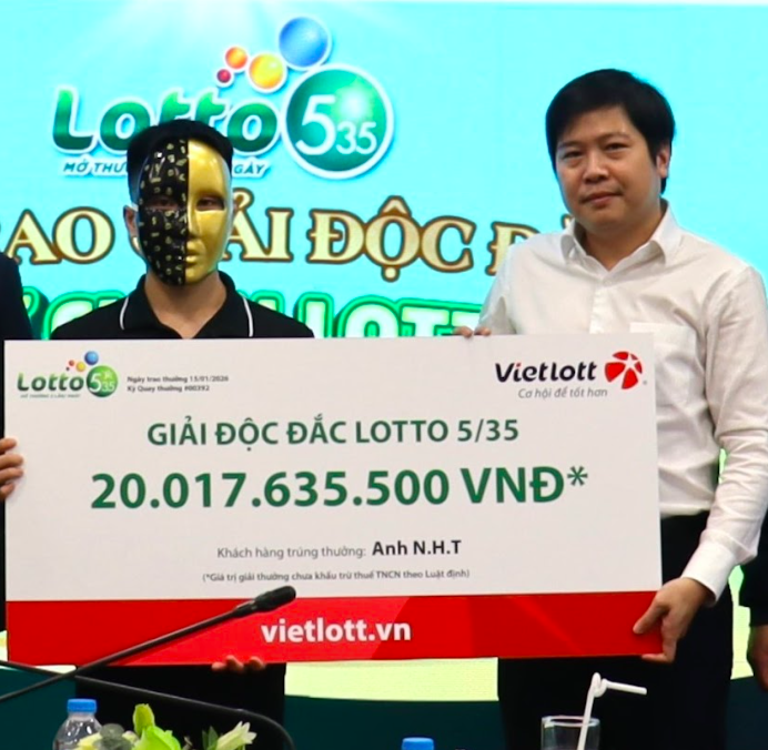 Nam thanh niên đến từ Cao Bằng trúng giải độc đắc xổ số tự chọn Lotto 5/35 trị giá hơn 20 tỷ đồng