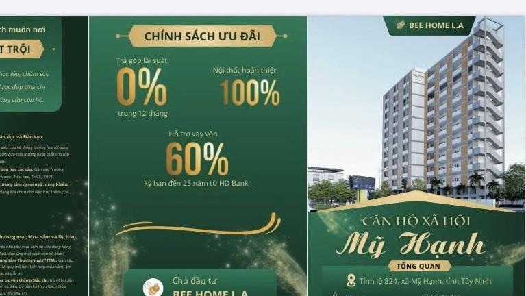 Dự án nhà ở xã hội Bee Home Long An có giá bán hơn 31 triệu đồng/m2