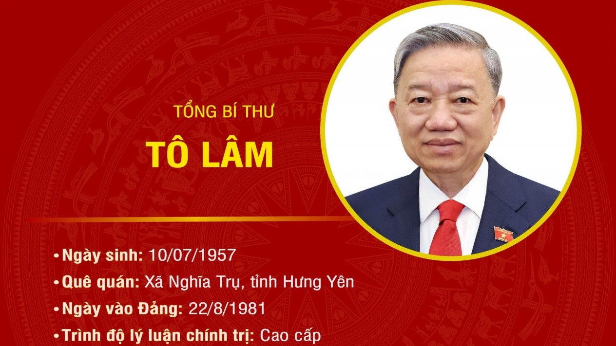 Infographic: Tiểu sử Tổng Bí thư Tô Lâm