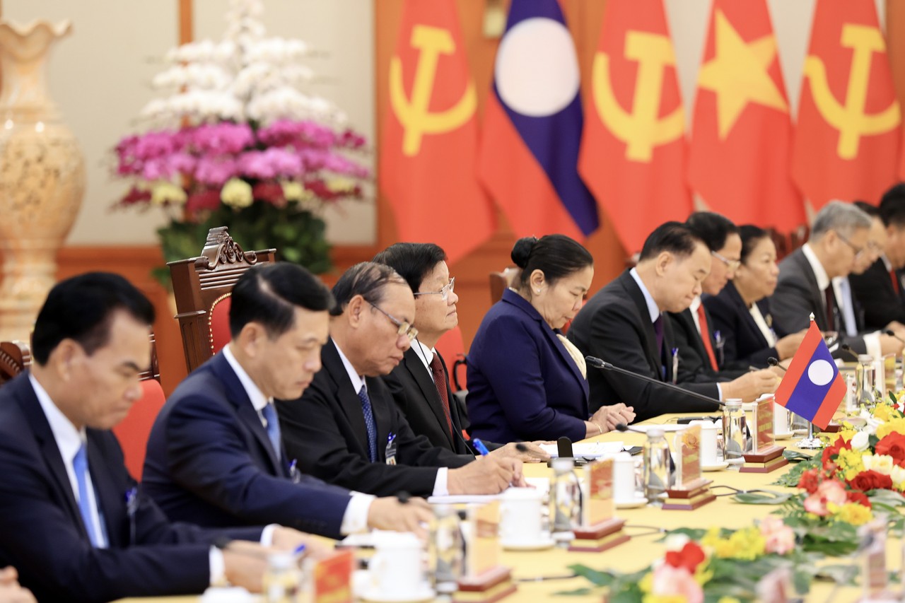 Tổng Bí thư Tô Lâm chủ trì Lễ đón Tổng Bí thư, Chủ tịch nước Lào Thongloun Sisoulith Tổng Bí thư Tô Lâm chủ trì Lễ đón Tổng Bí thư, Chủ tịch nước Lào Thongloun Sisoulith