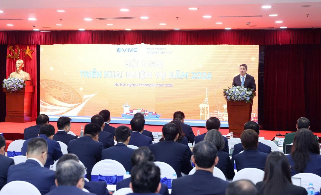 VIMC đặt mục tiêu doanh thu 22.186 tỷ đồng và lãi trước thuế 3.236 tỷ đồng trong năm 2026