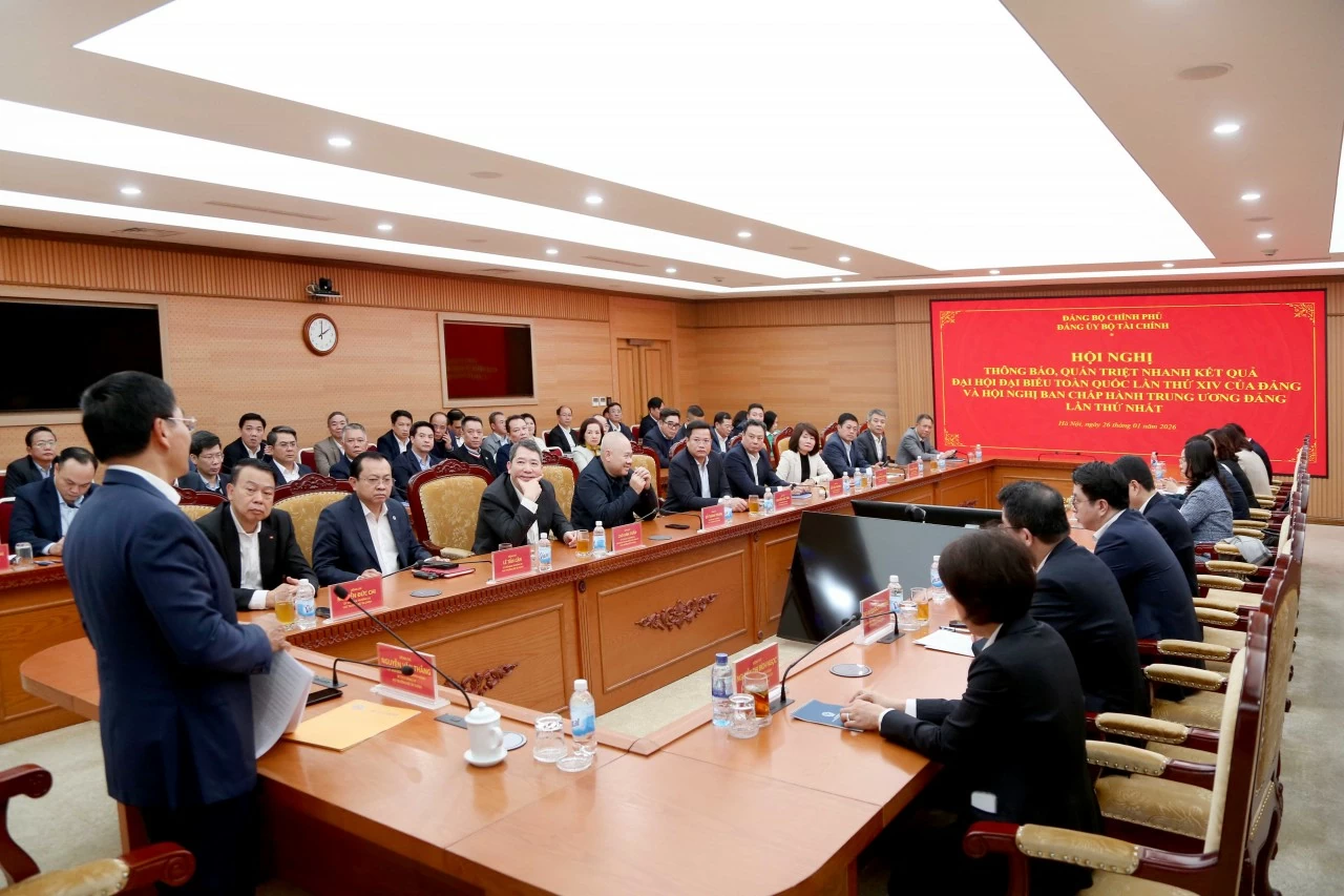 Bí Thứ Đảng ủy Bộ Tài chính Nguyễn Văn Thắng chủ trì hội nghị thông báo nhanh kết quả Đại hội XIV của Đảng Bí Thứ Đảng ủy Bộ Tài chính Nguyễn Văn Thắng chủ trì hội nghị thông báo nhanh kết quả Đại hội XIV của Đảng