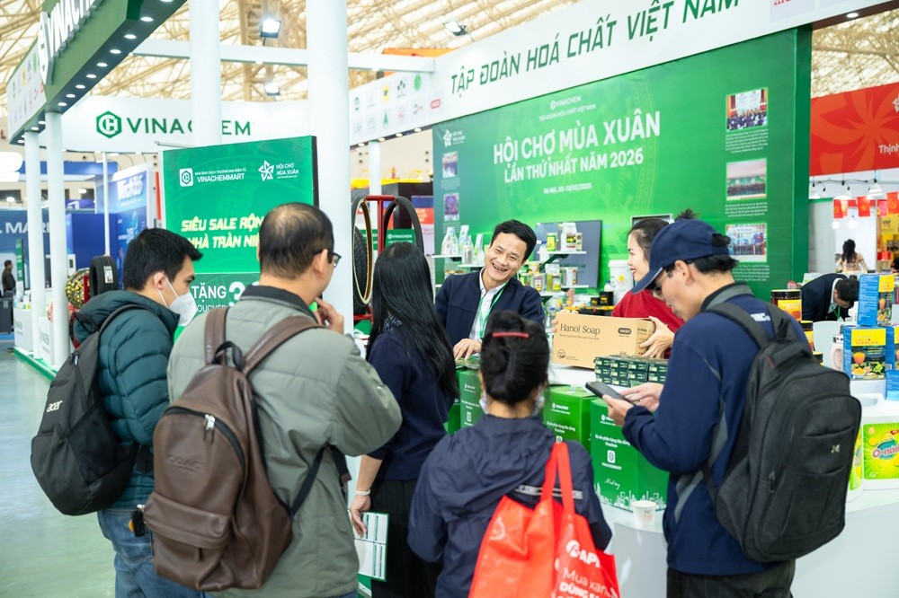 Vinachem tăng cường hiện diện tại Hội chợ Mùa Xuân 2026 lan tỏa giá trị sản phẩm hóa chất Việt Nam