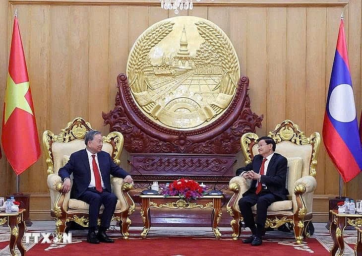 Tổng Bí thư Tô Lâm hội đàm với Tổng Bí thư, Chủ tịch nước Lào Thongloun Sisoulith