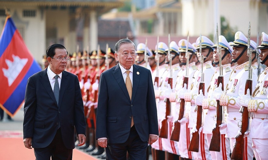 Tổng Bí thư Tô Lâm hội kiến Samdech Techo Hun Sen và thăm Hoàng Thái hậu Norodom Monineath Sihanouk