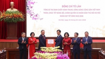 Tổng Bí thư Tô Lâm thăm, chúc Tết Đảng bộ, chính quyền và nhân dân Hà Nội