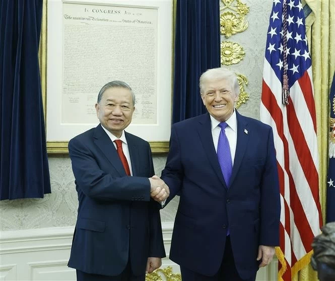 Tổng Bí thư Tô Lâm gặp Tổng thống Hoa Kỳ Donald Trump