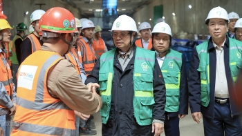 Thủ tướng kiểm tra công trình đường sắt đô thị Nhổn - ga Hà Nội