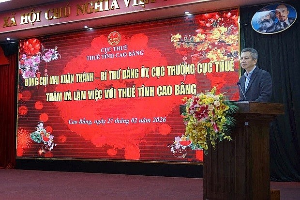 Đoàn công tác Cục Thuế làm việc với Thuế tỉnh Cao Bằng về tình hình thu ngân sách trên địa bàn tỉnh