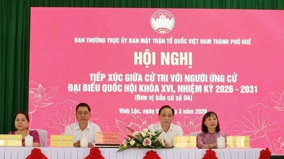Ứng cử viên đại biểu Quốc hội và HĐND TP. Huế tiếp xúc cử tri, trình bày chương trình hành động