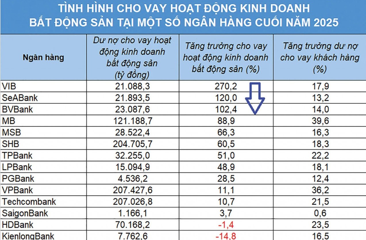 Tín dụng đổ mạnh vào bất động sản, nhiều nhà băng chủ động "rà phanh"
