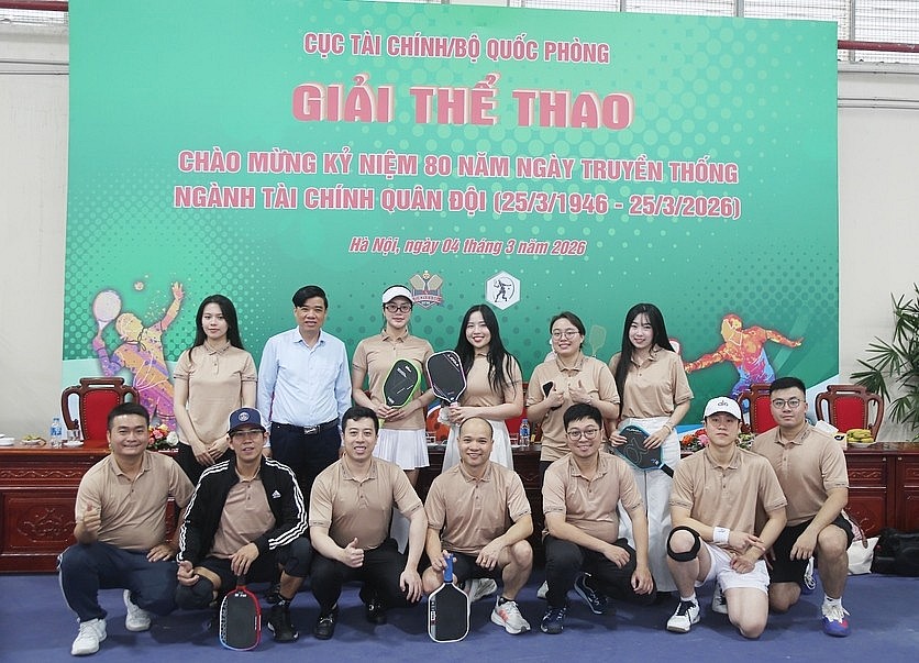 Tuổi trẻ Bộ Tài chính tham gia Giải Pickleball kỷ niệm 80 năm Ngành Tài chính Quân đội