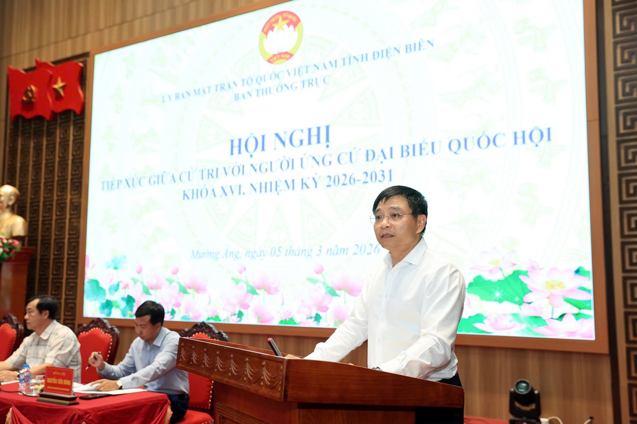 Bộ trưởng Nguyễn Văn Thắng cùng các ứng cử viên Đại biểu Quốc hội khóa XVI tiếp xúc cử tri đơn vị bầu cử số 3, tỉnh Điện Biên