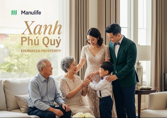 Manulife Việt Nam ra mắt sản phẩm bảo hiểm liên kết đơn vị Xanh Phú Quý, giải pháp bảo hiểm đầu tư kiến tạo gia sản nhiều thế hệ