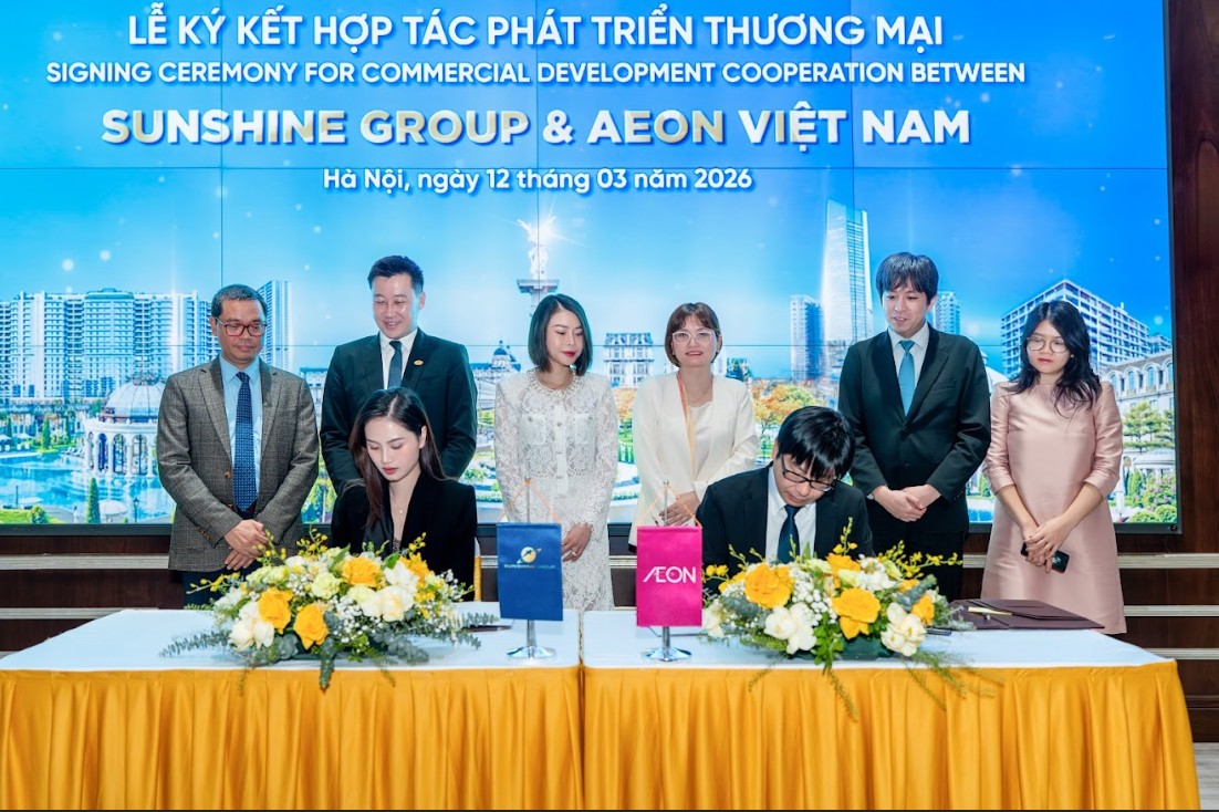 Sunshine Group ký kết hợp tác phát triển thương mại với AEON Việt Nam