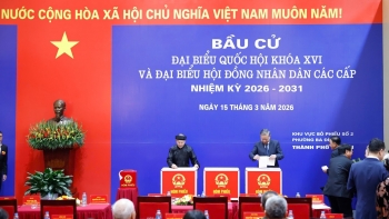 Chùm ảnh: Các đồng chí lãnh đạo Đảng, Nhà nước thực hiện quyền cử tri