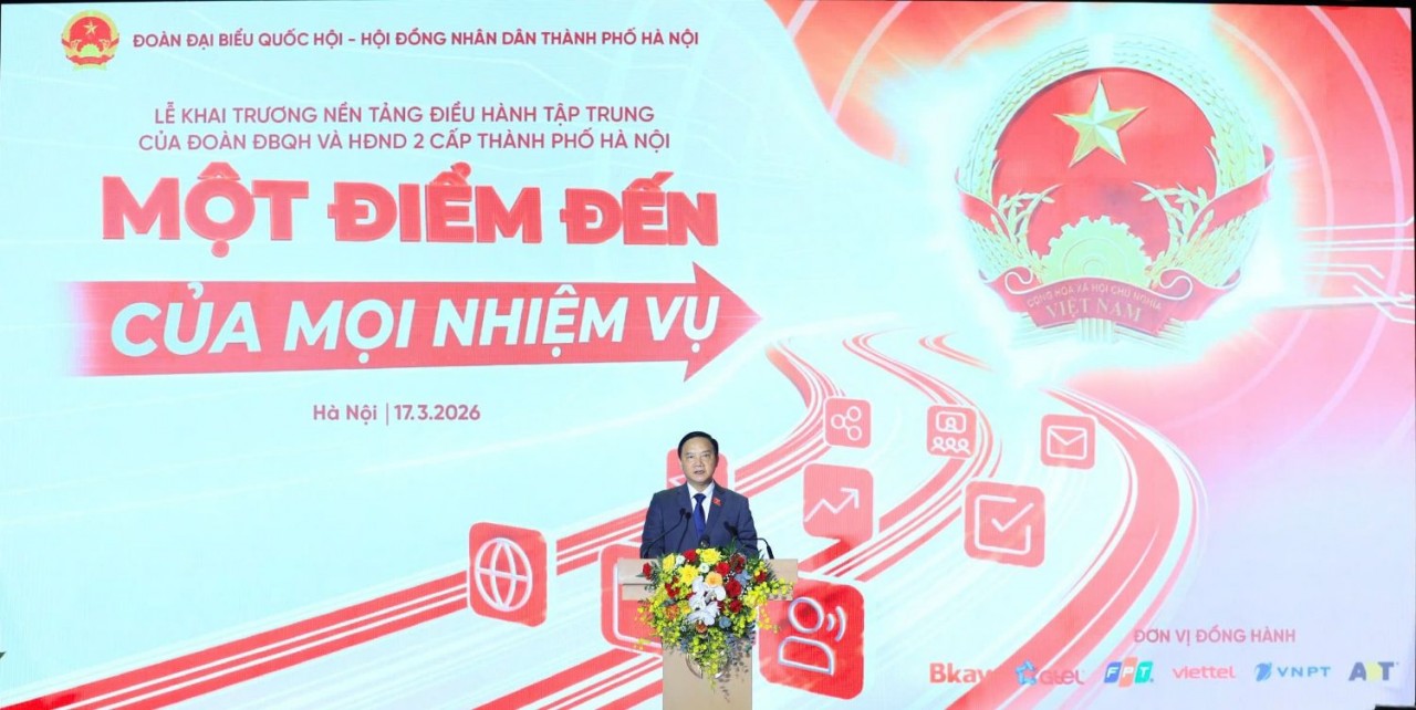 Khai trương Nền tảng điều hành tập trung của Đoàn ĐBQH và HĐND 2 cấp thành phố Hà Nội