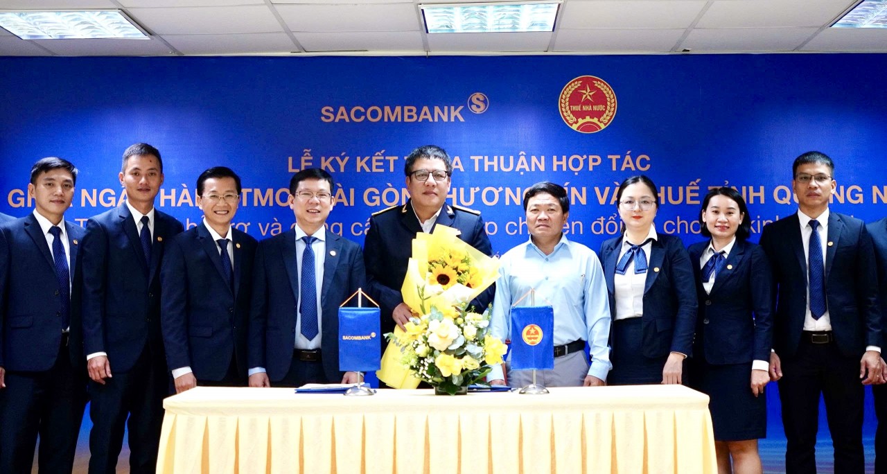 Thuế tỉnh Quảng Ngãi phối hợp cùng Sacombank hỗ trợ hộ kinh doanh chuyển đổi số, triển khai hóa đơn điện tử