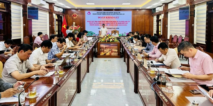Lâm Hải Giang khẳng định, tín dụng chính sách đã góp phần quan trọng vào giảm nghèo bền vững, bảo đảm an sinh xã hội và thúc đẩy phát triển địa phương. Ảnh: Ngọc Minh.