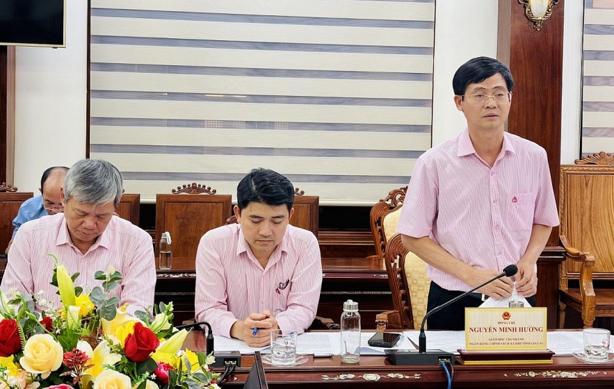 Ông Nguyễn Minh Hướng - Giám đốc Chi nhánh NHCSXH tỉnh. Ảnh: Ngọc Minh.