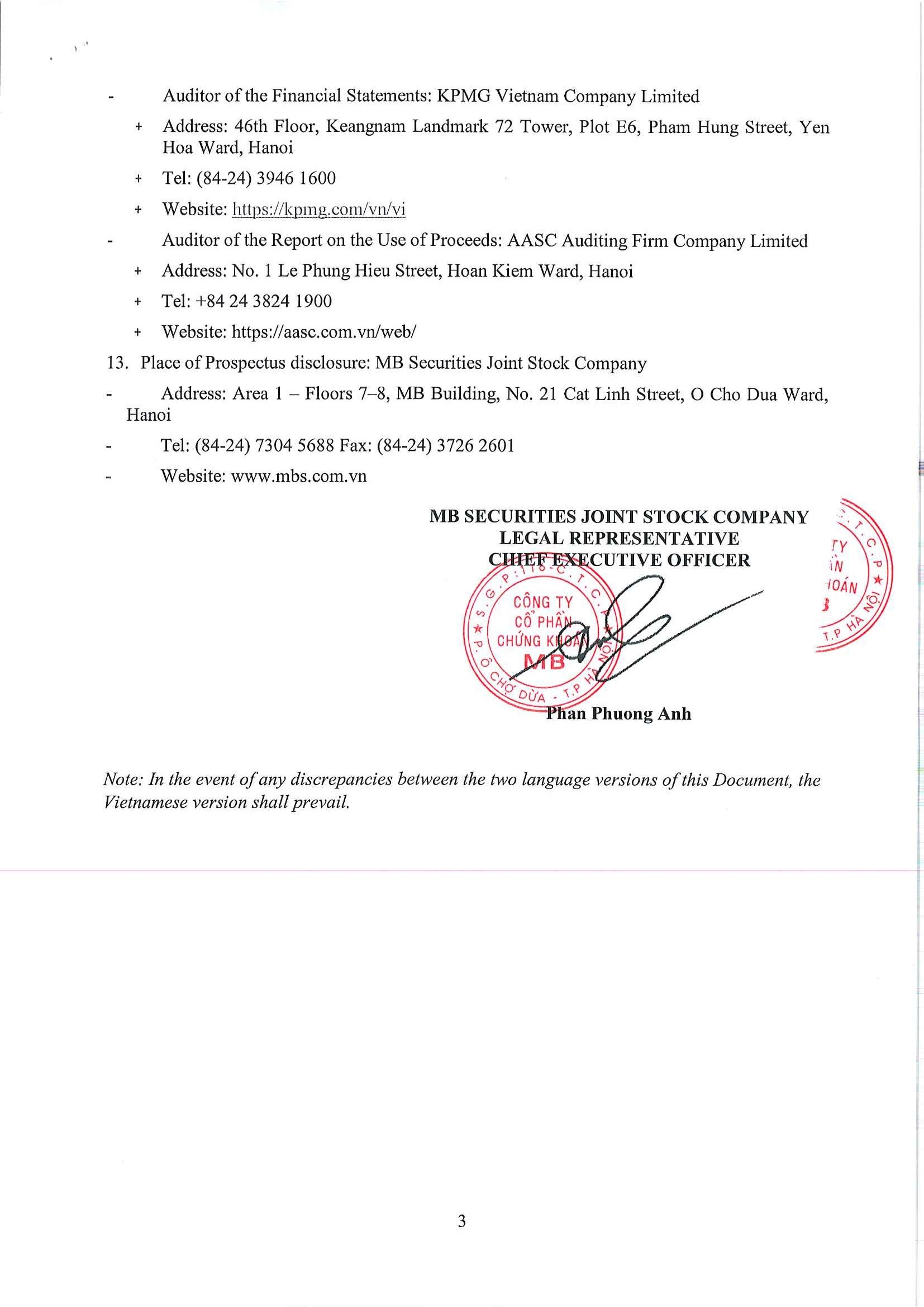 Chứng khoán MB thông báo chào bán cổ phiếu ra công chúng