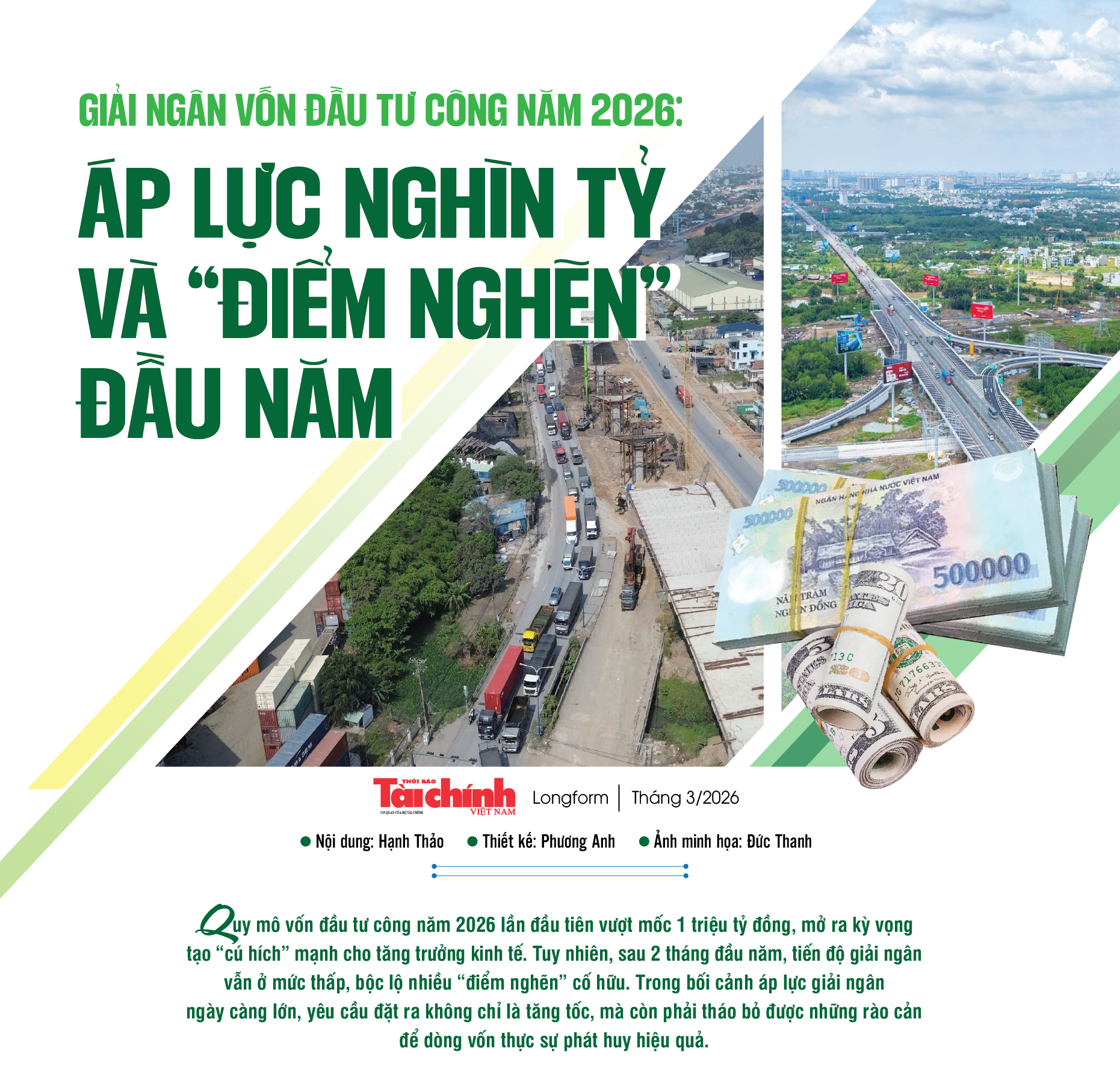 Giải ngân vốn đầu tư công năm 2026: Áp lực nghìn tỷ và “điểm nghẽn” đầu năm