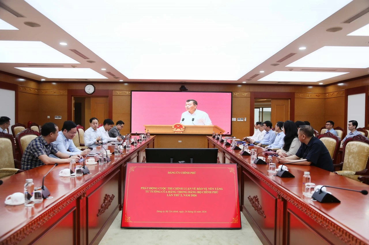 Đảng bộ Bộ Tài chính hưởng ứng "Cuộc thi chính luận về bảo vệ nền tảng tư tưởng của Đảng trong Đảng bộ Chính phủ lần thứ 2 Đảng bộ Bộ Tài chính hưởng ứng "Cuộc thi chính luận về bảo vệ nền tảng tư tưởng của Đảng trong Đảng bộ Chính phủ lần thứ 2