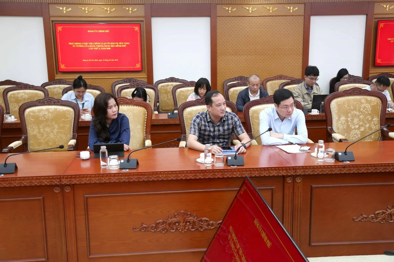 Đảng bộ Bộ Tài chính hưởng ứng "Cuộc thi chính luận về bảo vệ nền tảng tư tưởng của Đảng trong Đảng bộ Chính phủ lần thứ 2 Đảng bộ Bộ Tài chính hưởng ứng "Cuộc thi chính luận về bảo vệ nền tảng tư tưởng của Đảng trong Đảng bộ Chính phủ lần thứ 2