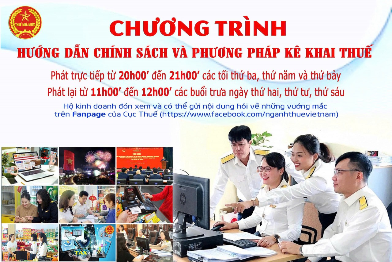 Cục Thuế phát sóng trực tuyến hướng dẫn hộ kinh doanh kê khai thuế