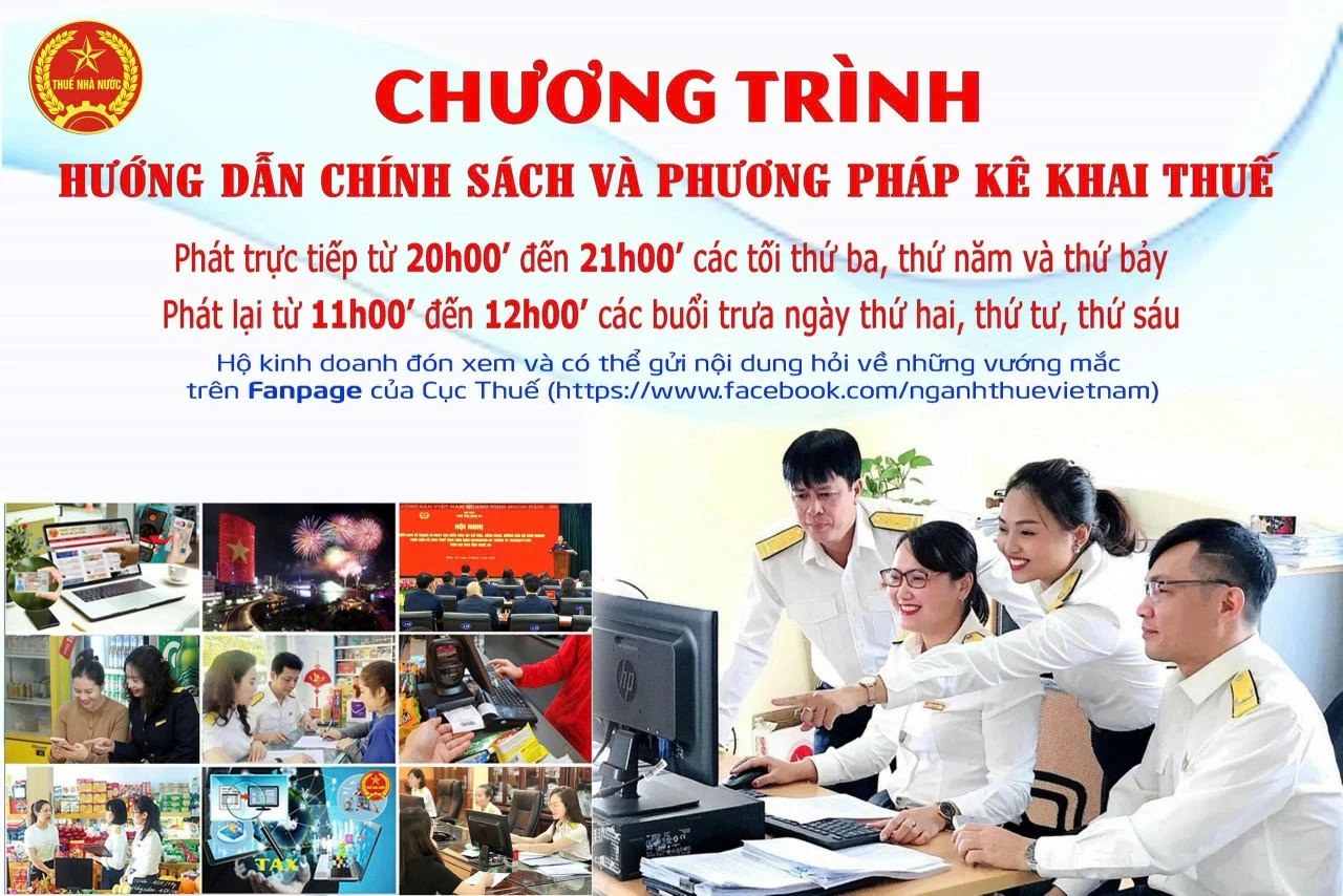 Cục Thuế phát sóng trực tuyến hướng dẫn hộ kinh doanh kê khai thuế Cục Thuế phát sóng trực tuyến hướng dẫn hộ kinh doanh kê khai thuế