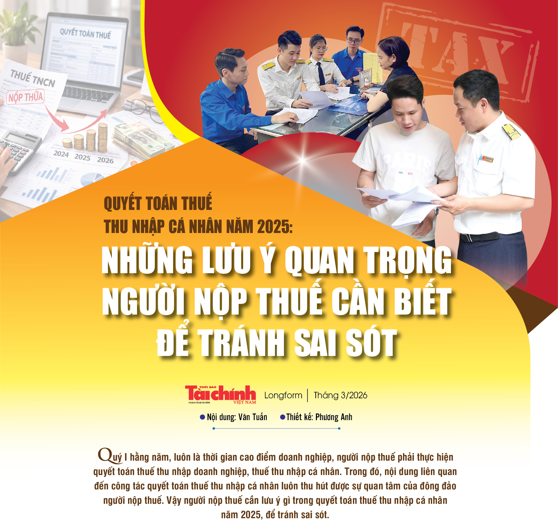 Quyết toán thuế thu nhập cá nhân năm 2025: Những lưu ý quan trọng người nộp thuế cần biết để tránh sai sót