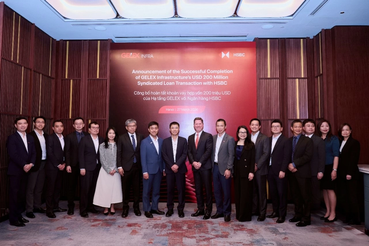 Hạ tầng GELEX công bố hoàn tất khoản vay hợp vốn 200 triệu USD với HSBC Hạ tầng GELEX công bố hoàn tất khoản vay hợp vốn 200 triệu USD với HSBC