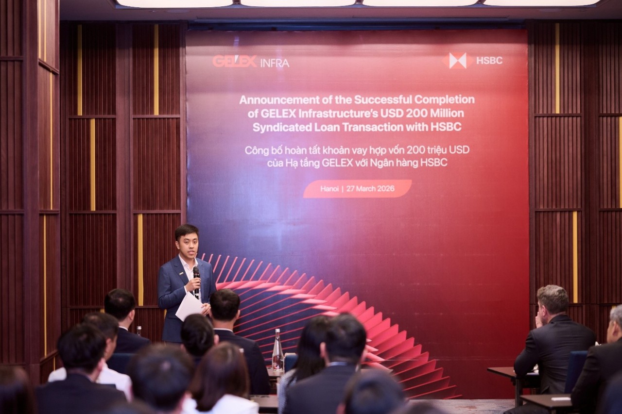 Hạ tầng GELEX công bố hoàn tất khoản vay hợp vốn 200 triệu USD với HSBC Hạ tầng GELEX công bố hoàn tất khoản vay hợp vốn 200 triệu USD với HSBC