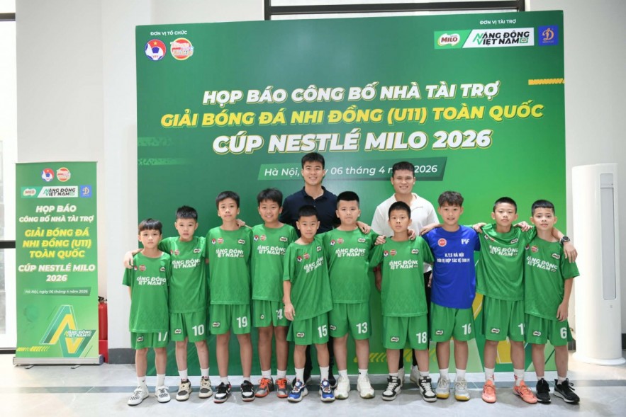 Nestlé MILO đồng hành Giải U11 toàn quốc 2026, lan tỏa tinh thần thể thao học đường