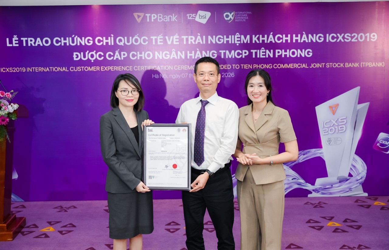 TPBank đạt chuẩn quốc tế ICXS2019 về trải nghiệm khách hàng TPBank đạt chuẩn quốc tế ICXS2019 về trải nghiệm khách hàng