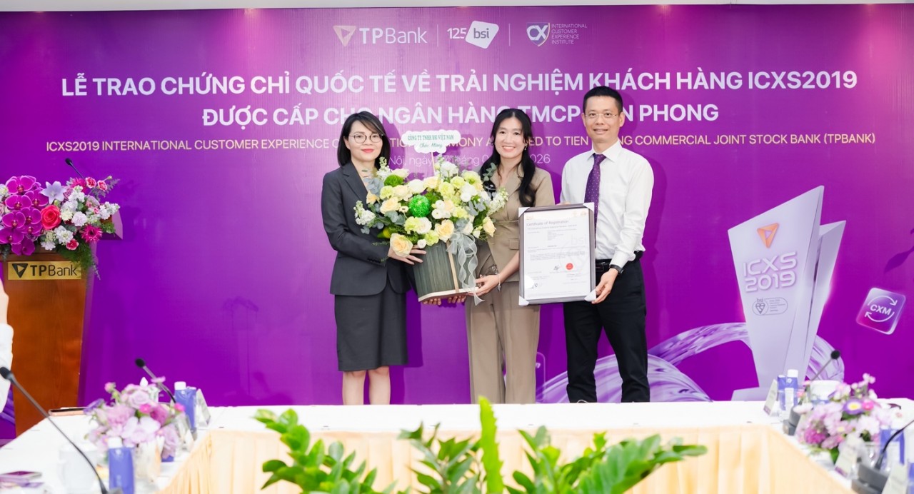 TPBank đạt chuẩn quốc tế ICXS2019 về trải nghiệm khách hàng TPBank đạt chuẩn quốc tế ICXS2019 về trải nghiệm khách hàng