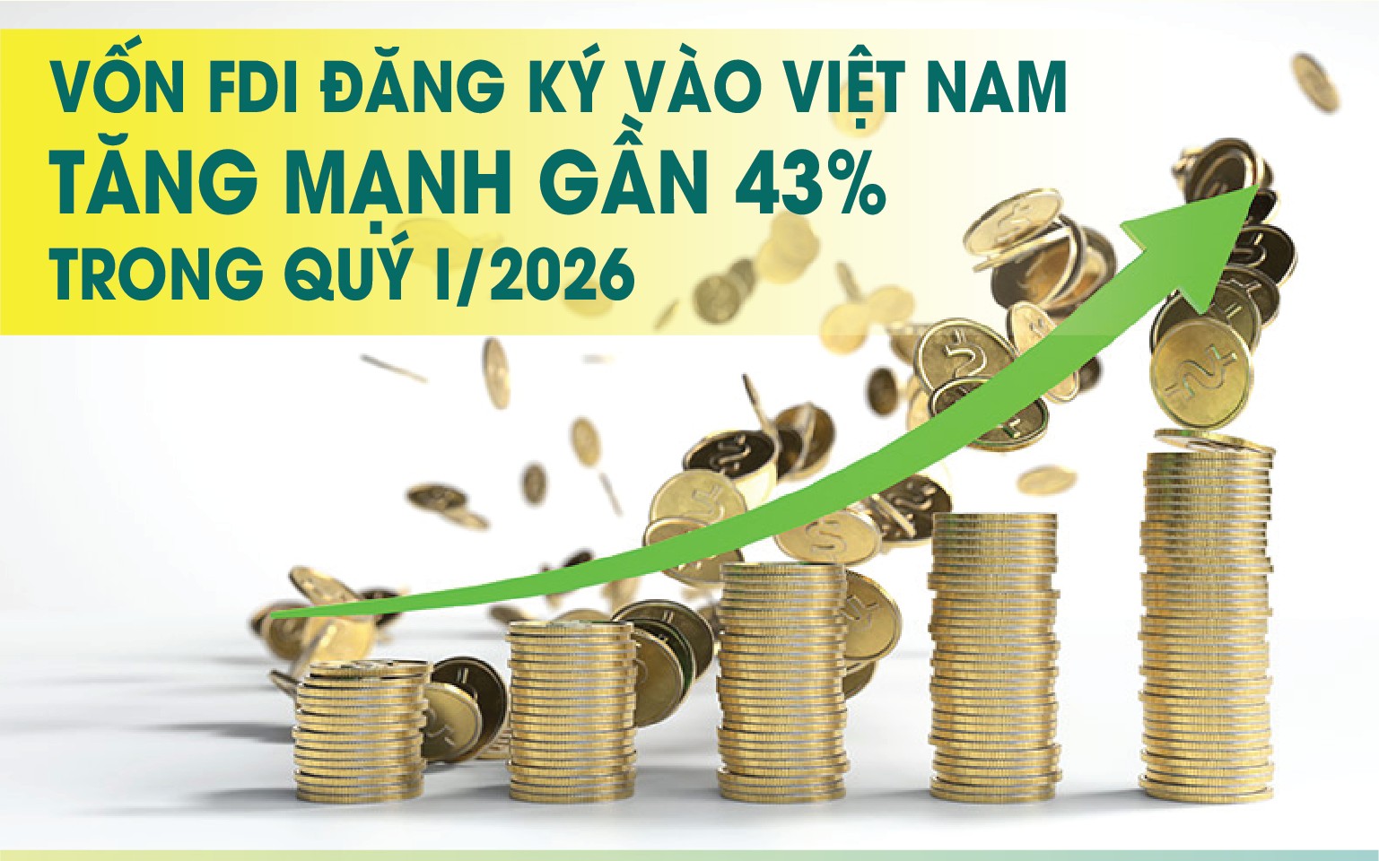 Infographics: 15,2 tỷ USD vốn đầu tư nước ngoài đăng ký vào Việt Nam trong quý I/2026