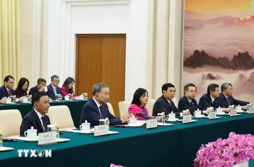 Tổng Bí thư, Chủ tịch nước Tô Lâm hội kiến Chủ tịch Chính hiệp toàn quốc Trung Quốc Tổng Bí thư, Chủ tịch nước Tô Lâm hội kiến Chủ tịch Chính hiệp toàn quốc Trung Quốc