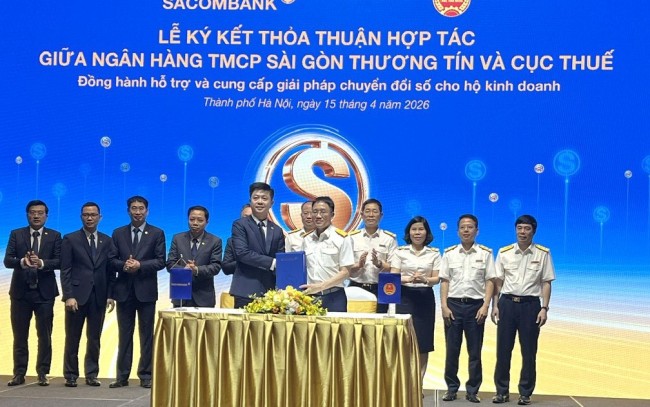Cục Thuế ký kết hợp tác cùng Sacombank đồng hành hỗ trợ hộ kinh doanh kê khai, nộp thuế