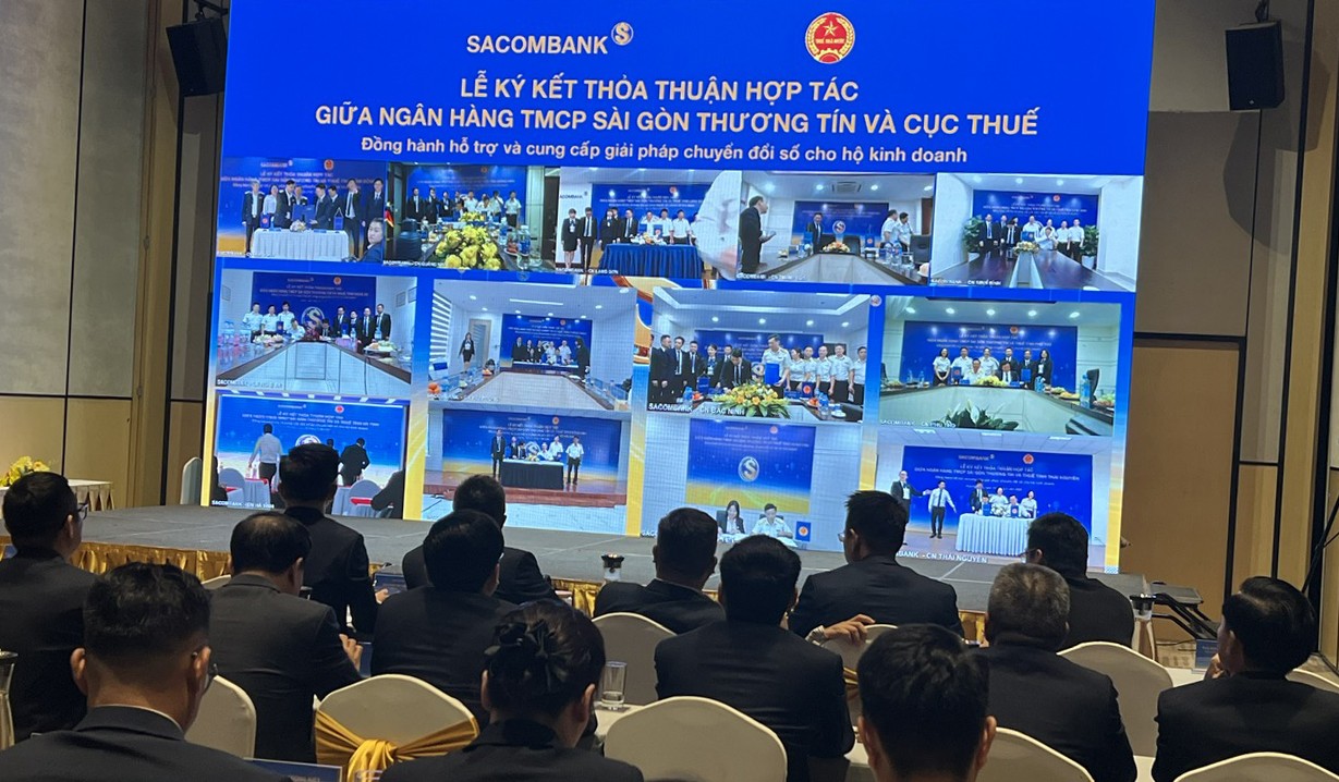 Cục Thuế ký kết hợp tác cùng Sacombank đồng hành hỗ trợ hộ kinh doanh kê khai, nộp thuế