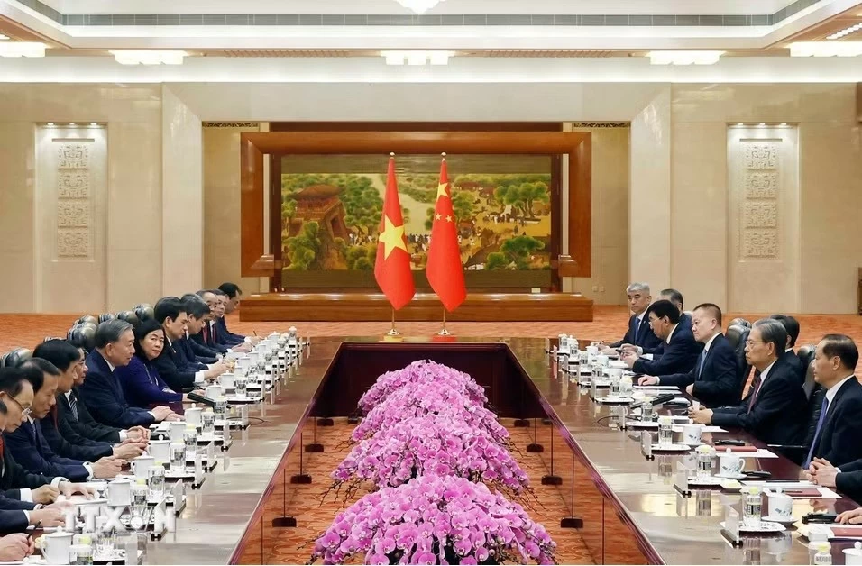 Tổng Bí thư, Chủ tịch nước Tô Lâm hội kiến Ủy viên trưởng Nhân đại toàn quốc Trung Quốc Triệu Lạc Tế Tổng Bí thư, Chủ tịch nước Tô Lâm hội kiến Ủy viên trưởng Nhân đại toàn quốc Trung Quốc Triệu Lạc Tế