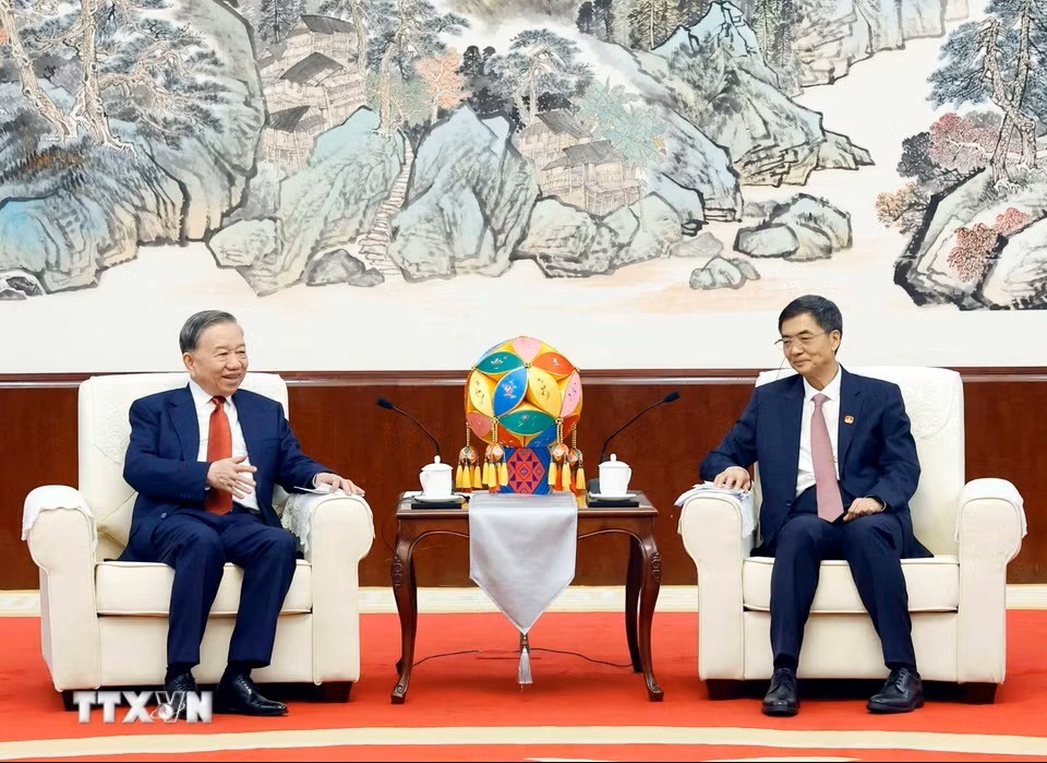 Tổng Bí thư, Chủ tịch nước Tô Lâm tiếp Bí thư Quảng Tây, Trung Quốc